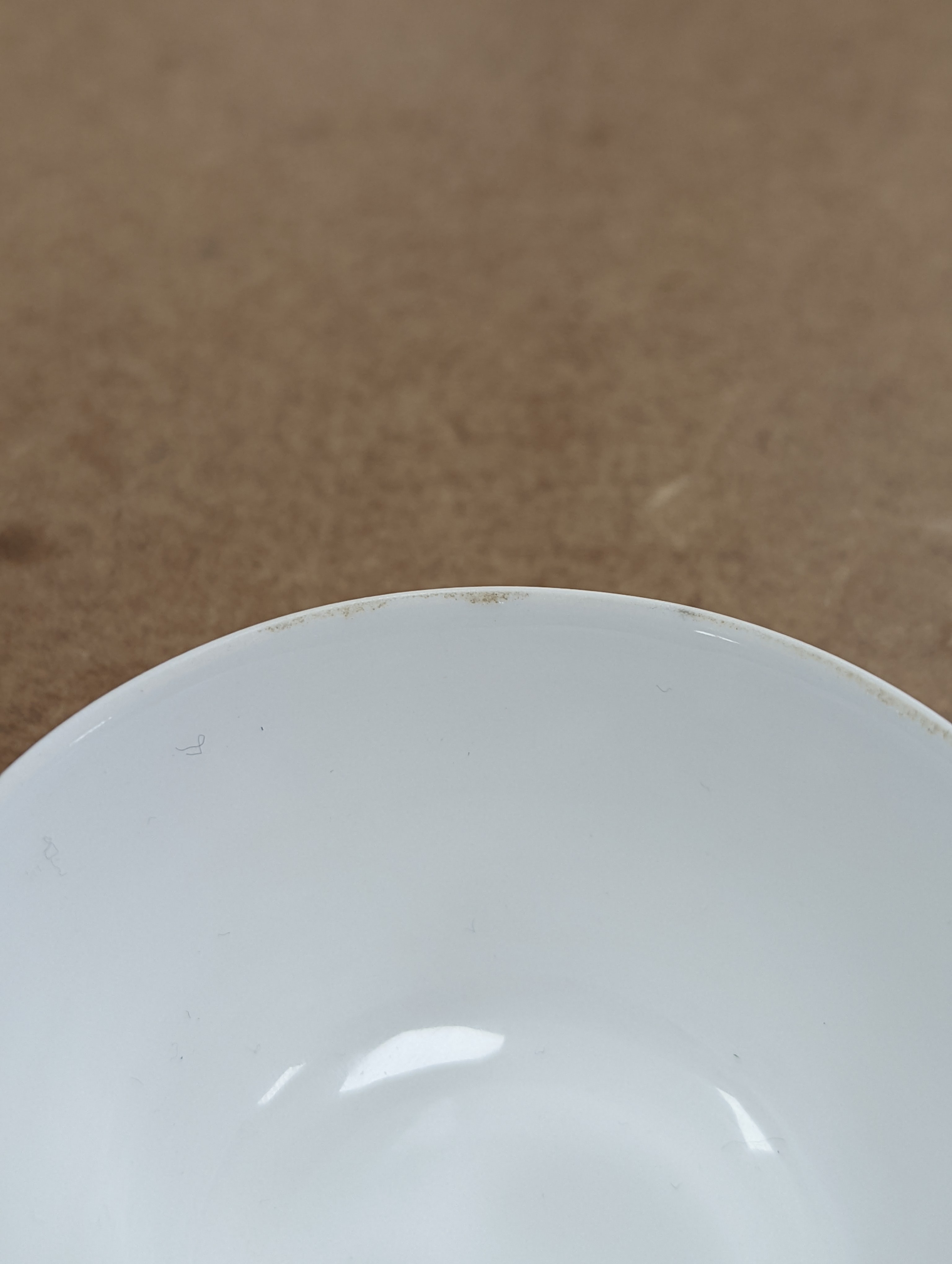 A Chinese white glazed water pot and a similar cup (2)